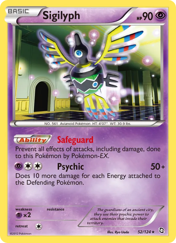 Sigilyph — Dragons Exalted #52 (Pokémon TCG card)