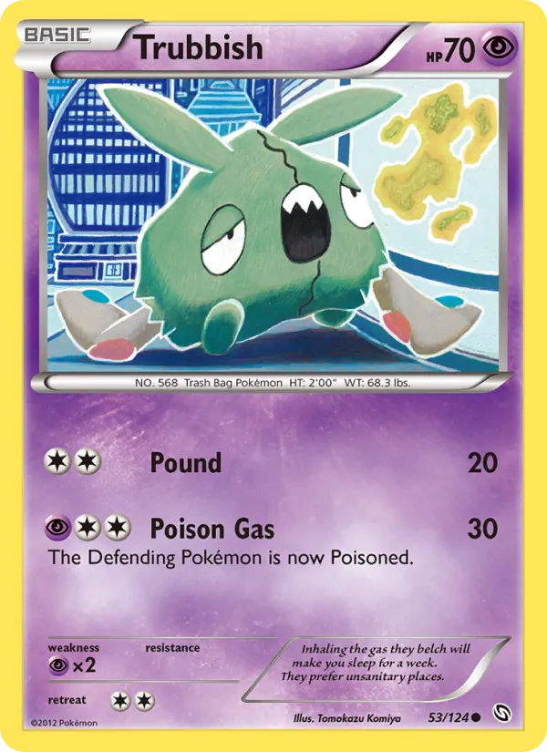 Trubbish — Dragons Exalted #53 (Pokémon TCG card)