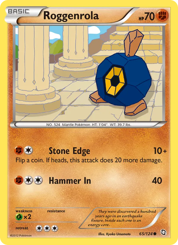 Roggenrola — Dragons Exalted #65 (Pokémon TCG card)