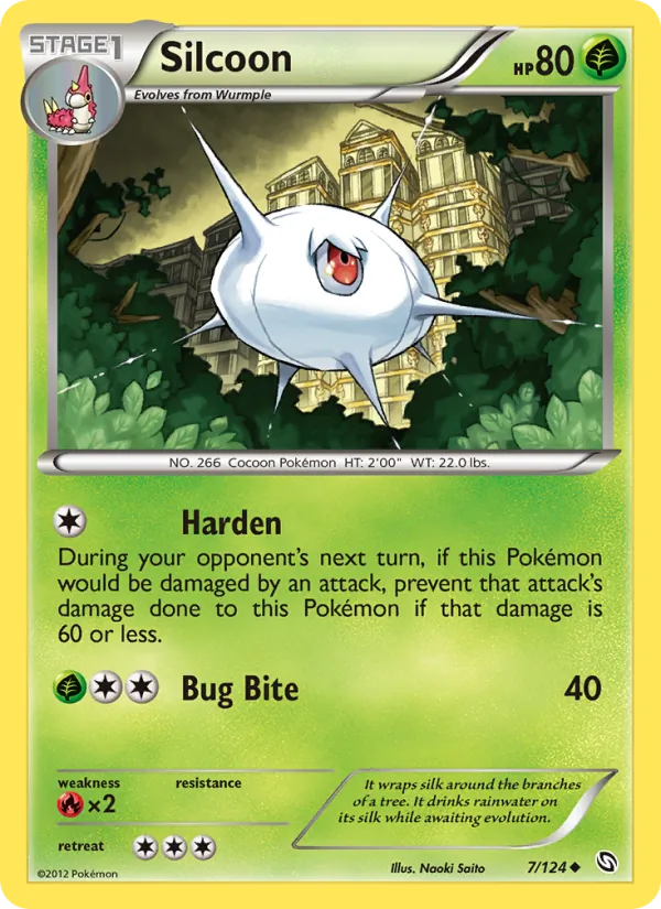 Silcoon — Dragons Exalted #7 (Pokémon TCG card)