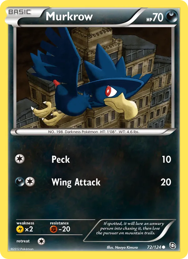 Murkrow — Dragons Exalted #72 (Pokémon TCG card)