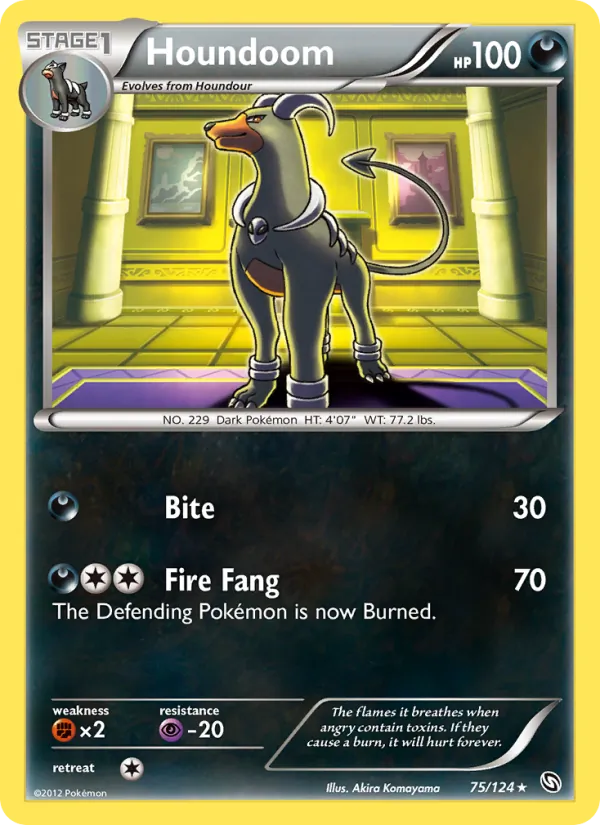 Houndoom — Dragons Exalted #75 (Pokémon TCG card)