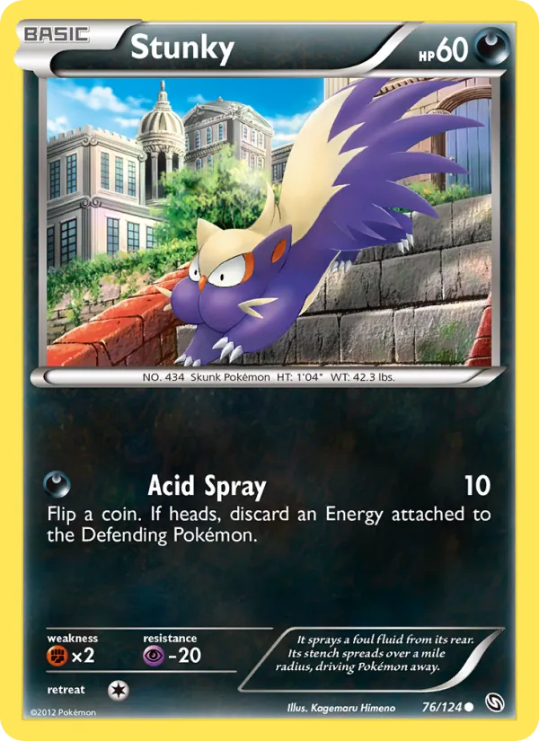 Stunky — Dragons Exalted #76 (Pokémon TCG card)