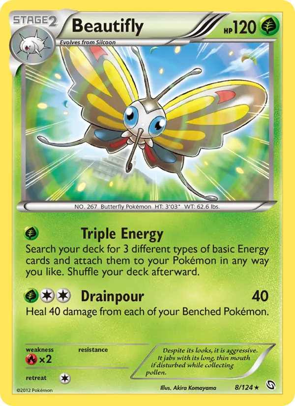 Beautifly — Dragons Exalted #8 (Pokémon TCG card)