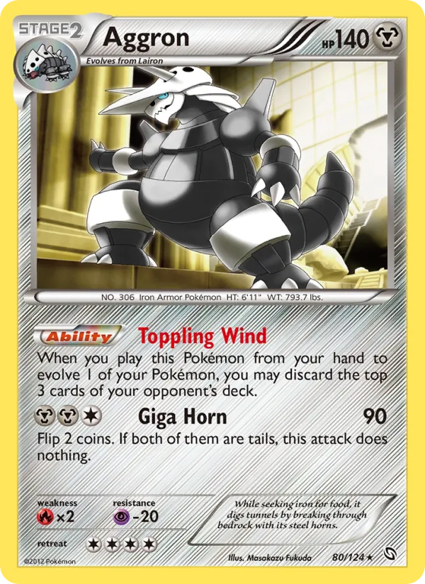 Aggron — Dragons Exalted #80 (Pokémon TCG card)