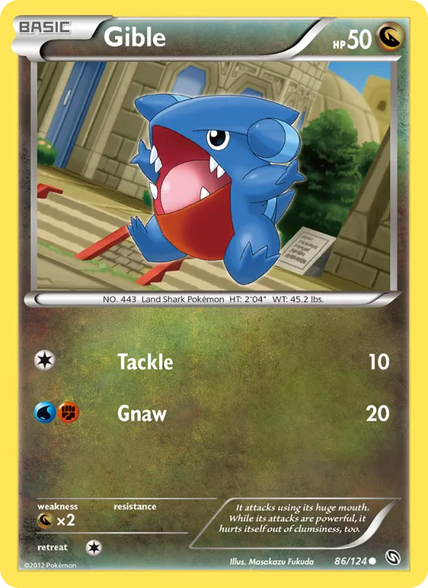 Gible — Dragons Exalted #86 (Pokémon TCG card)