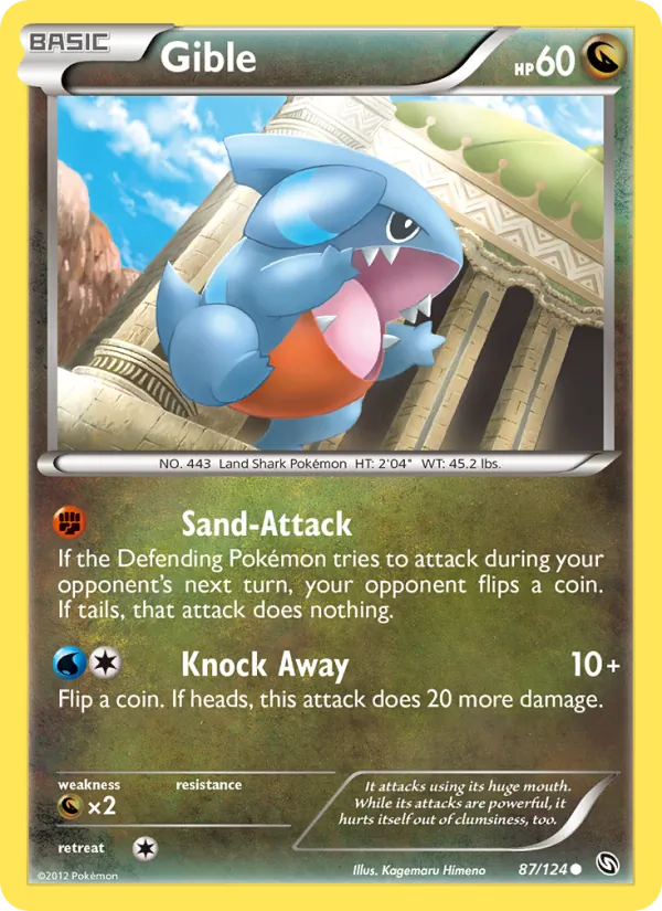 Gible — Dragons Exalted #87 (Pokémon TCG card)