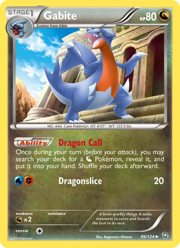 Gabite — Dragons Exalted #89 (Pokémon TCG card)