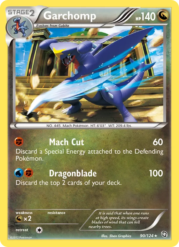 Garchomp — Dragons Exalted #90 (Pokémon TCG card)