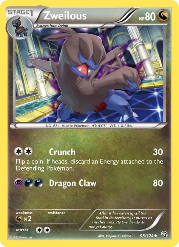 Zweilous — Dragons Exalted #95 (Pokémon TCG card)