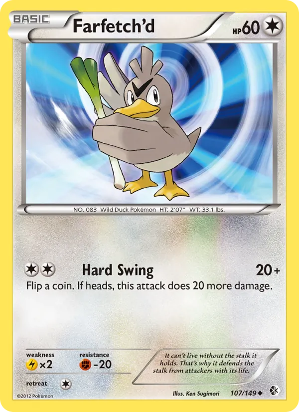 Farfetch’d — Boundaries Crossed #107 (Pokémon TCG card)