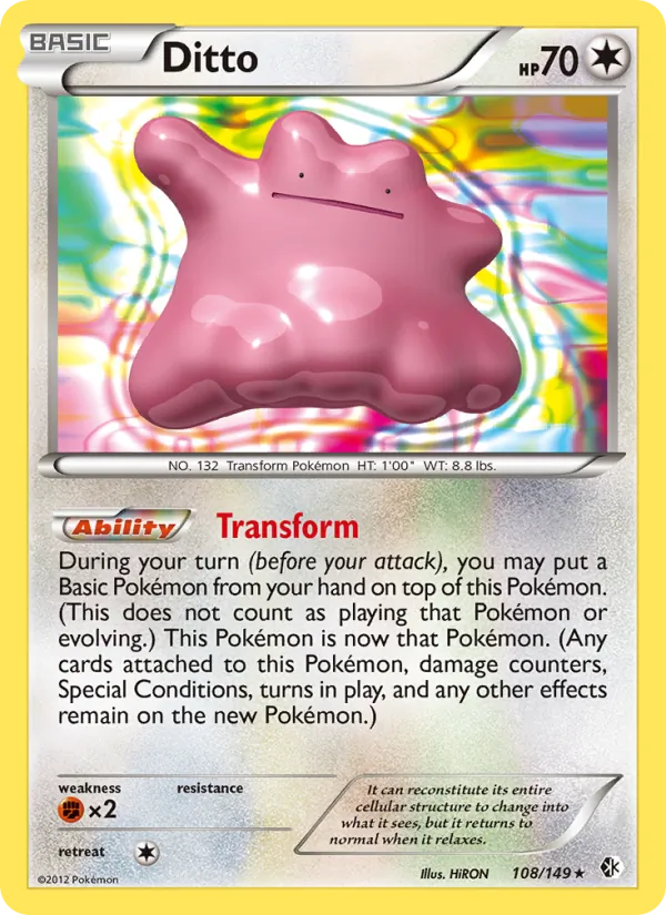 Ditto — Boundaries Crossed #108 (Pokémon TCG card)