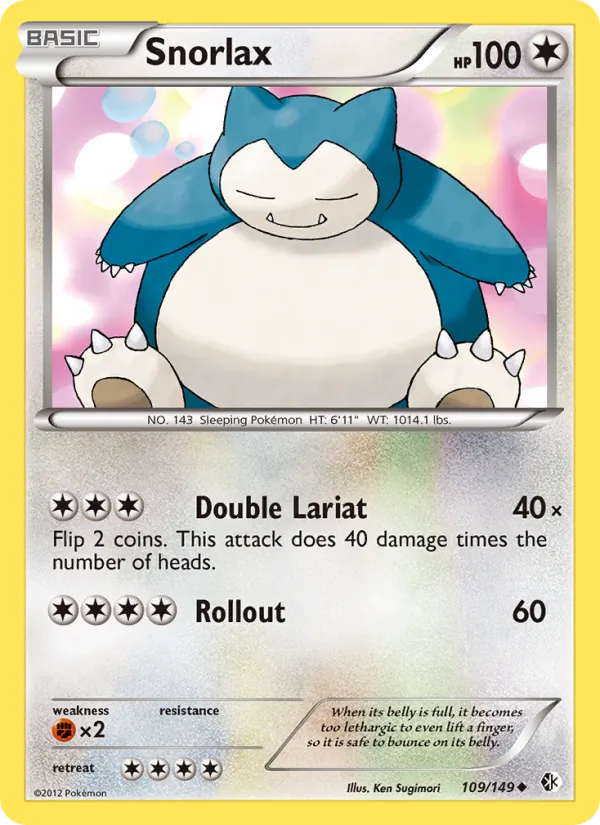 Snorlax — Boundaries Crossed #109 (Pokémon TCG card)