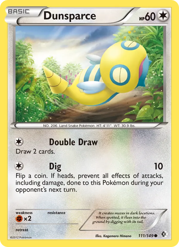 Dunsparce — Boundaries Crossed #111 (Pokémon TCG card)