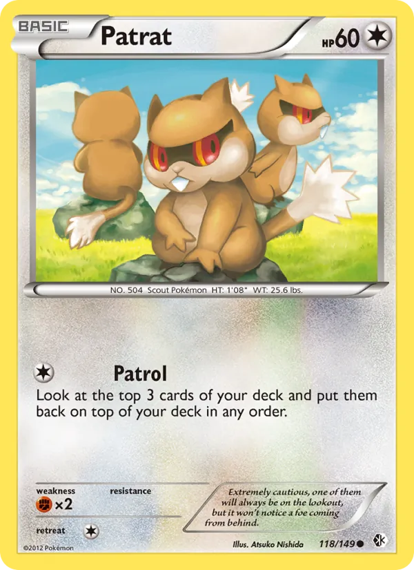 Patrat — Boundaries Crossed #118 (Pokémon TCG card)