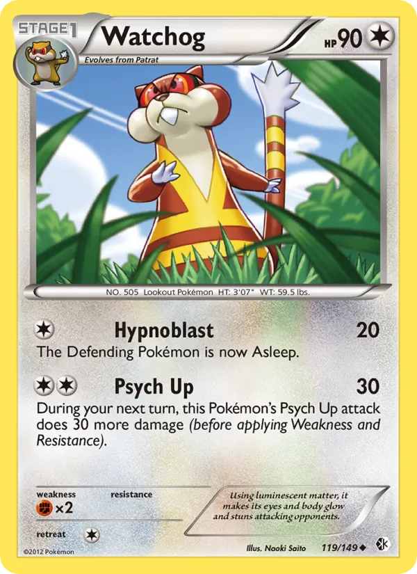 Watchog — Boundaries Crossed #119 (Pokémon TCG card)