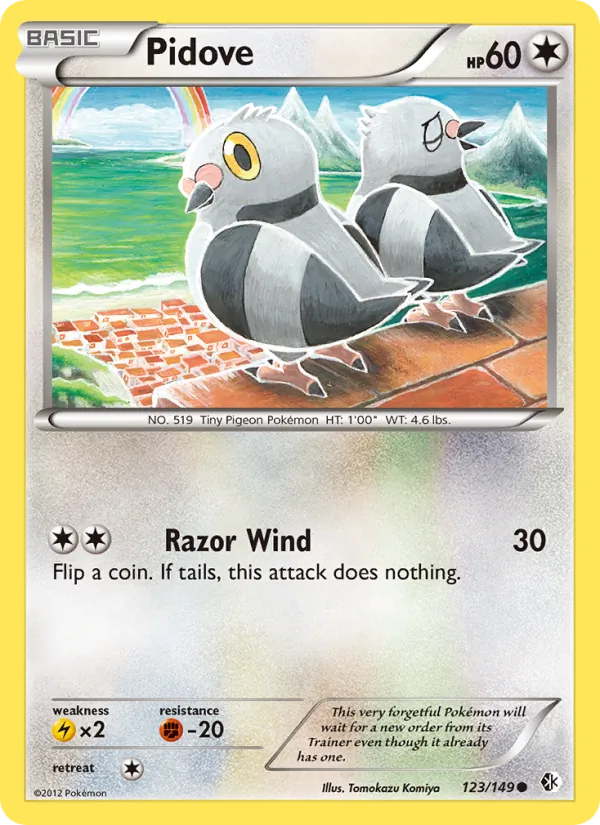 Pidove — Boundaries Crossed #123 (Pokémon TCG card)