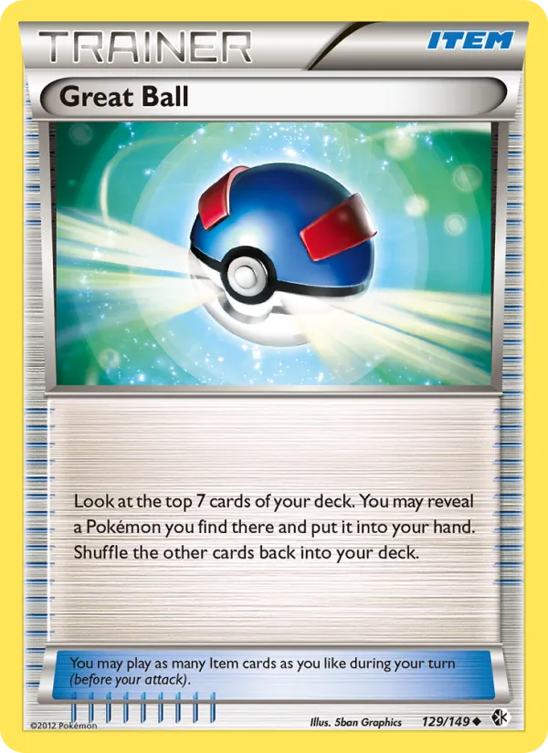 Great Ball — Boundaries Crossed #129 (Pokémon TCG card)