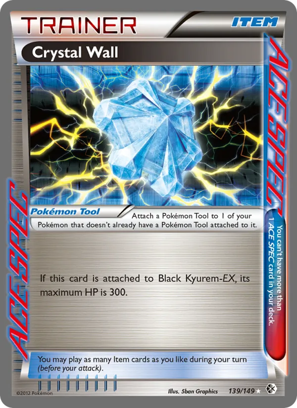 Crystal Wall — Boundaries Crossed #139 (Pokémon TCG card)