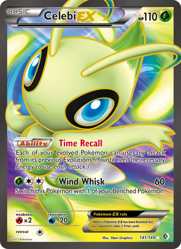 Celebi-EX — Boundaries Crossed #141 (Pokémon TCG card)