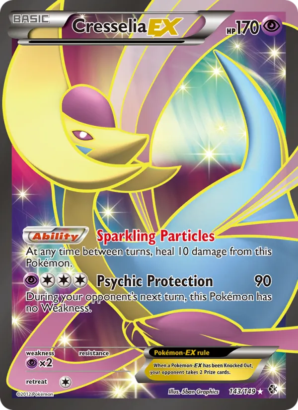 Cresselia-EX — Boundaries Crossed #143 (Pokémon TCG card)