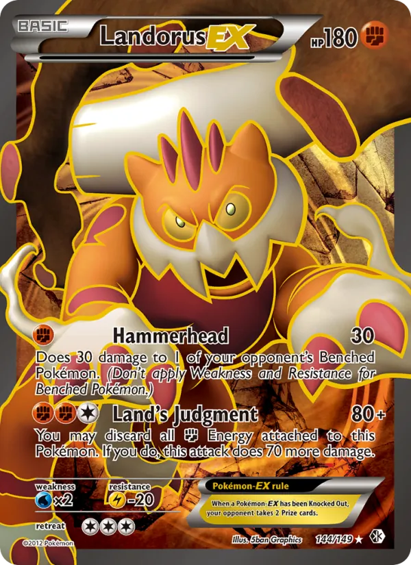 Landorus-EX — Boundaries Crossed #144 (Pokémon TCG card)