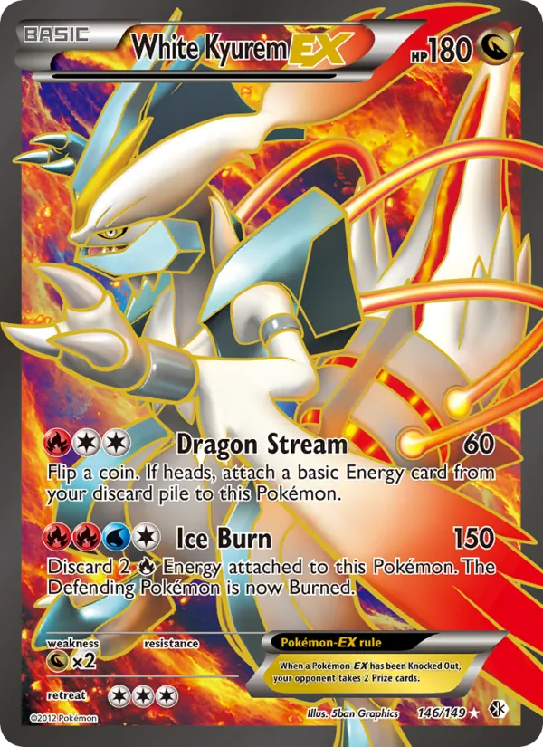 White Kyurem-EX — Boundaries Crossed #146 (Pokémon TCG card)