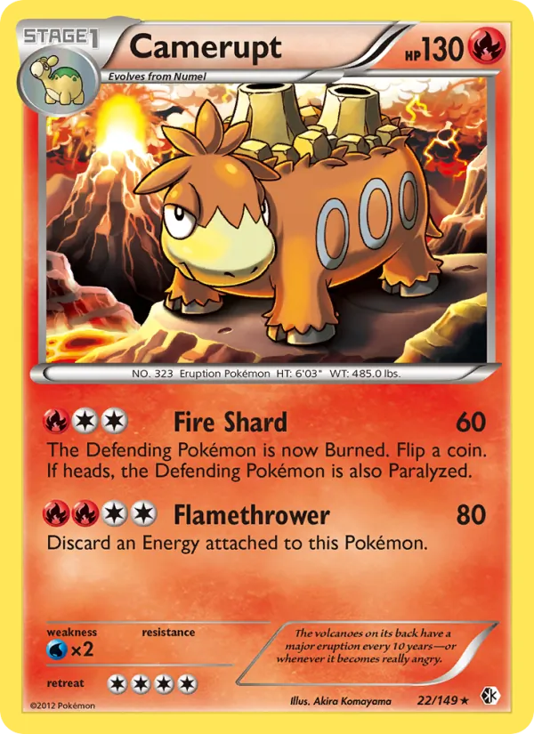 Camerupt — Boundaries Crossed #22 (Pokémon TCG card)