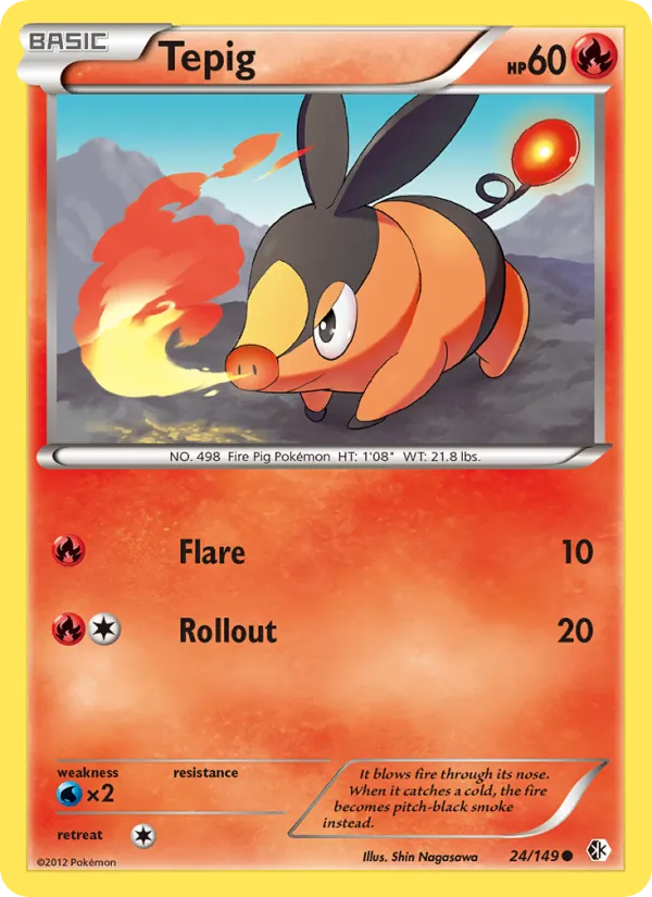 Tepig — Boundaries Crossed #24 (Pokémon TCG card)