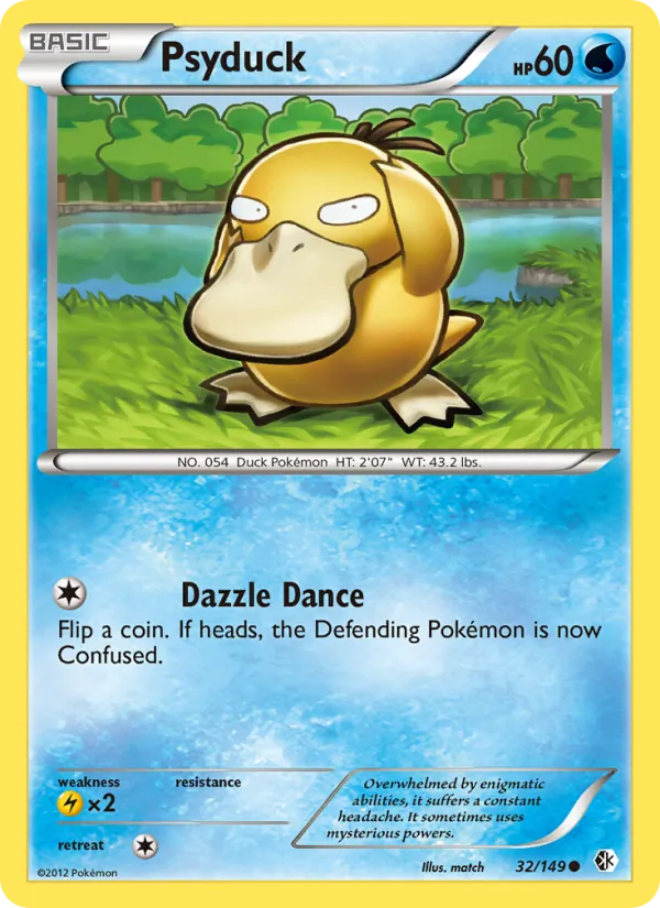 Psyduck — Boundaries Crossed #32 (Pokémon TCG card)