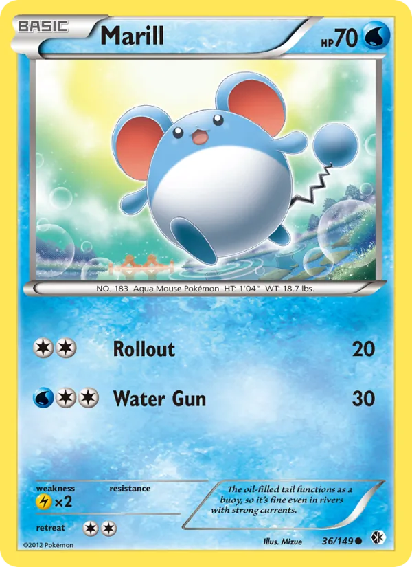 Marill — Boundaries Crossed #36 (Pokémon TCG card)
