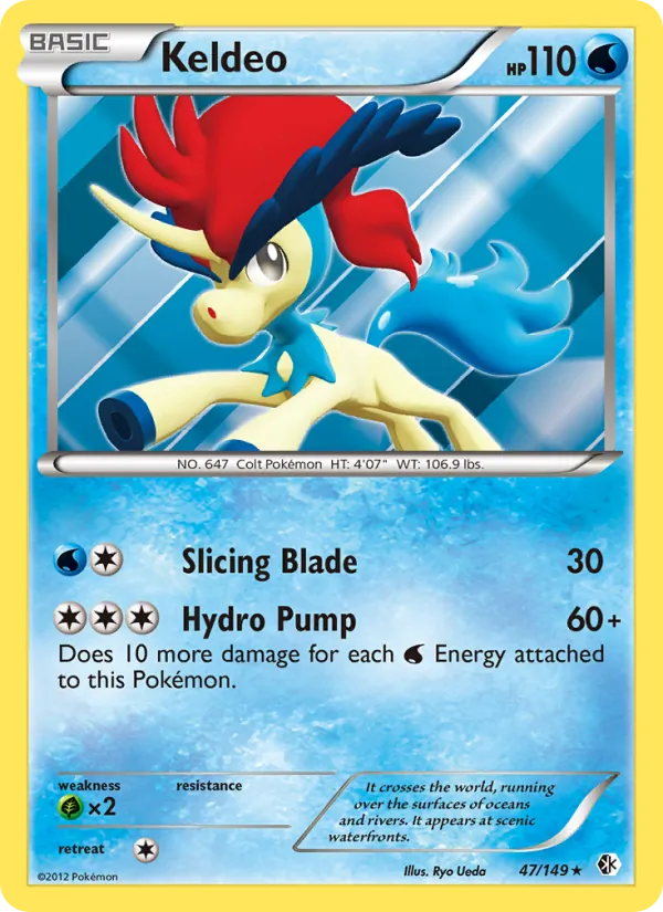 Keldeo — Boundaries Crossed #47 (Pokémon TCG card)