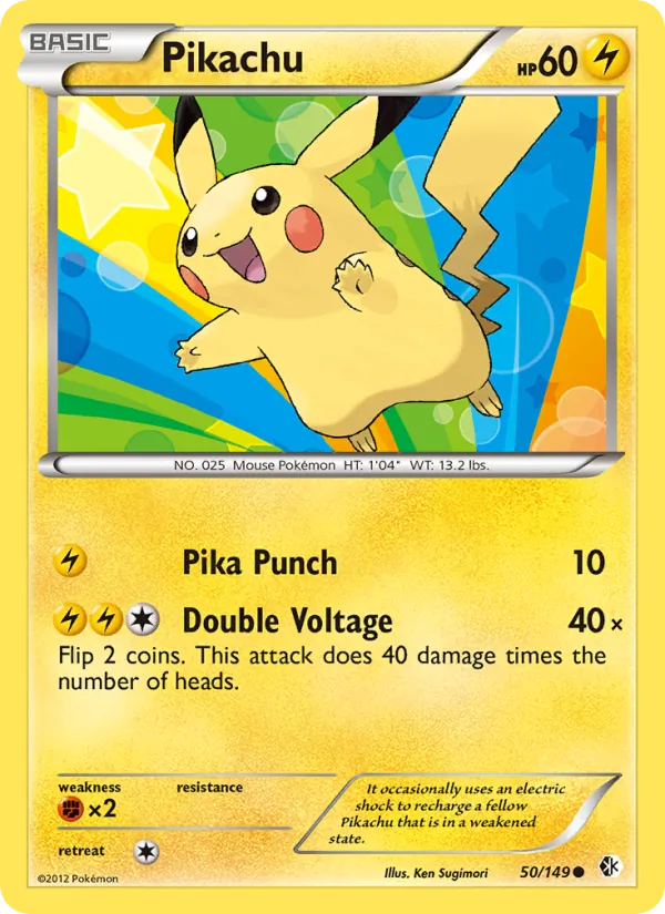 Pikachu — Boundaries Crossed #50 (Pokémon TCG card)