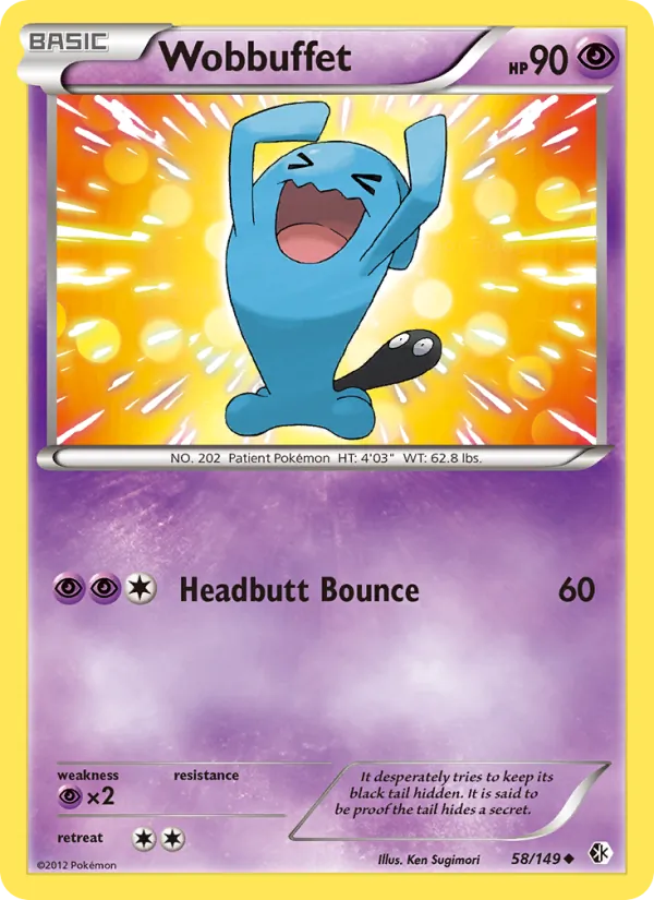 Wobbuffet — Boundaries Crossed #58 (Pokémon TCG card)