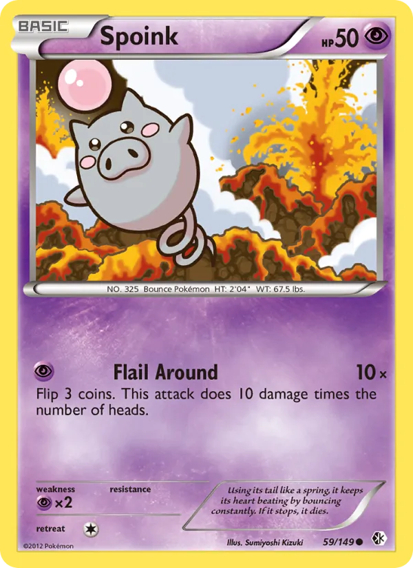 Spoink — Boundaries Crossed #59 (Pokémon TCG card)