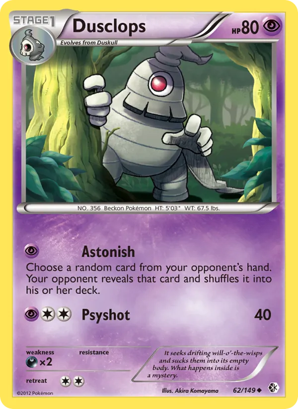 Dusclops — Boundaries Crossed #62 (Pokémon TCG card)