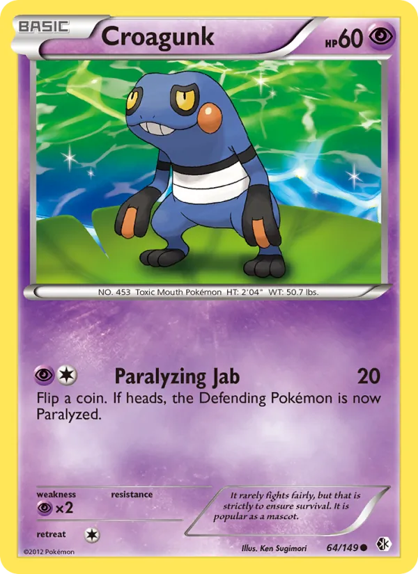 Croagunk — Boundaries Crossed #64 (Pokémon TCG card)