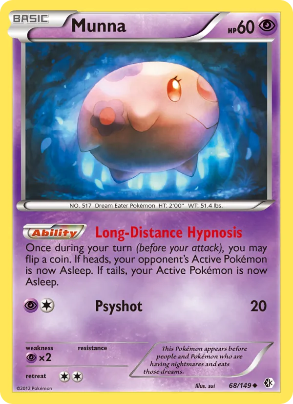 Munna — Boundaries Crossed #68 (Pokémon TCG card)