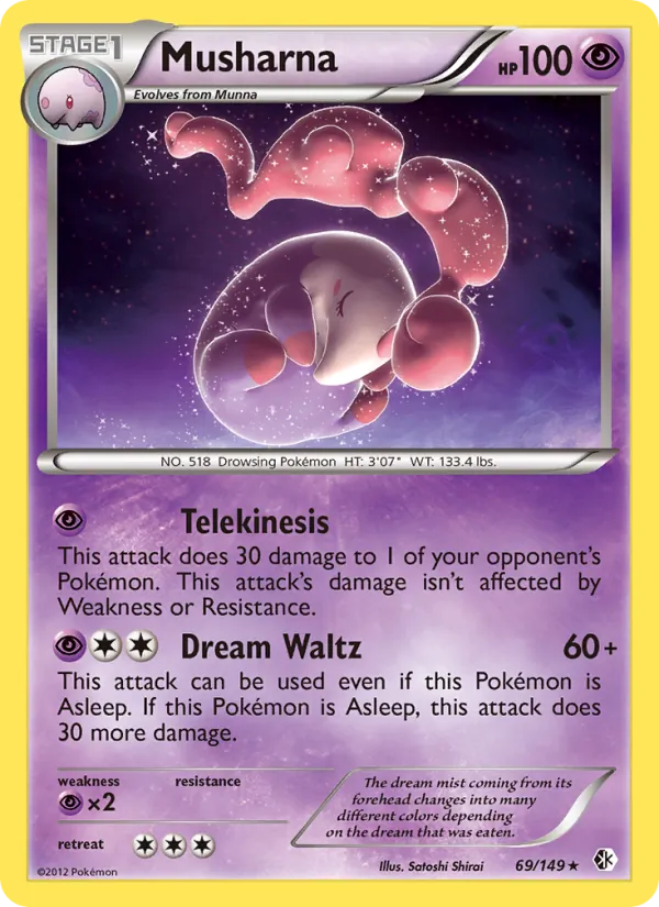 Musharna — Boundaries Crossed #69 (Pokémon TCG card)