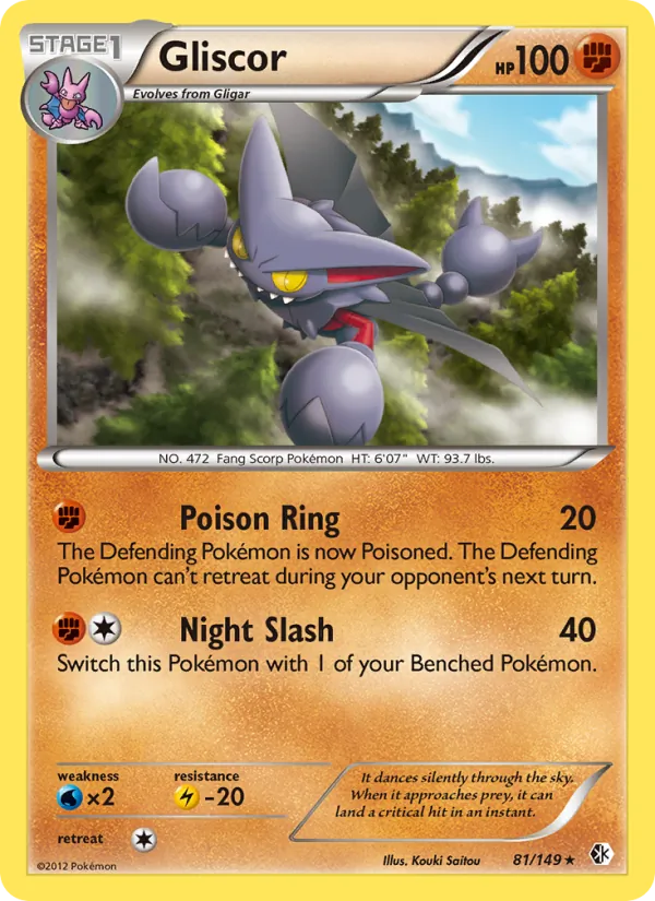 Gliscor — Boundaries Crossed #81 (Pokémon TCG card)