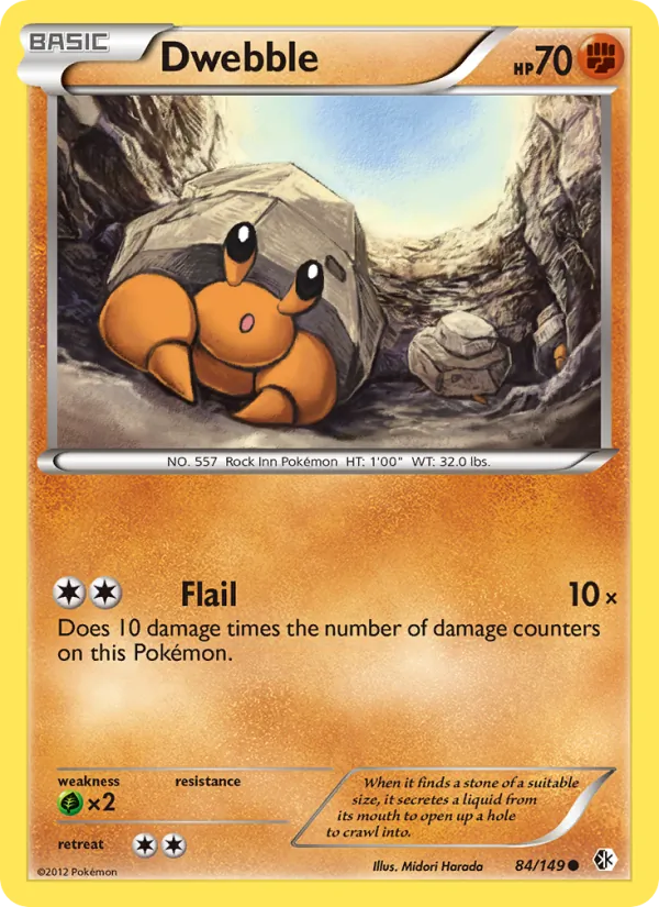 Dwebble — Boundaries Crossed #84 (Pokémon TCG card)