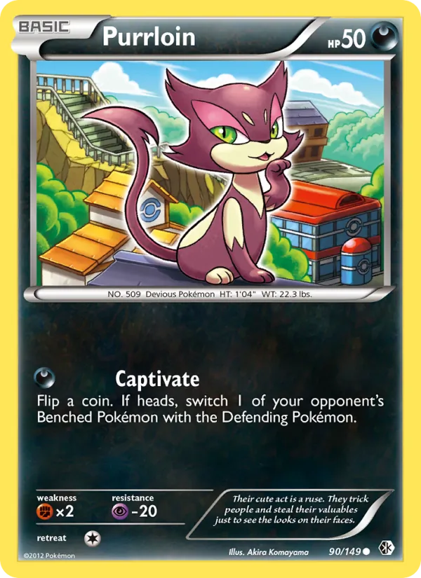 Purrloin — Boundaries Crossed #90 (Pokémon TCG card)