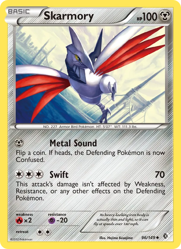 Skarmory — Boundaries Crossed #96 (Pokémon TCG card)