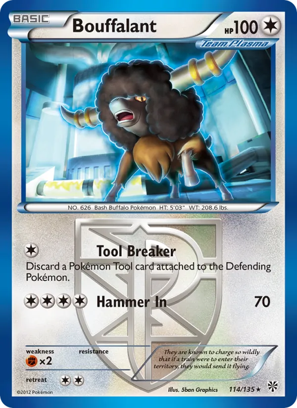 Bouffalant — Plasma Storm #114 (Pokémon TCG card)
