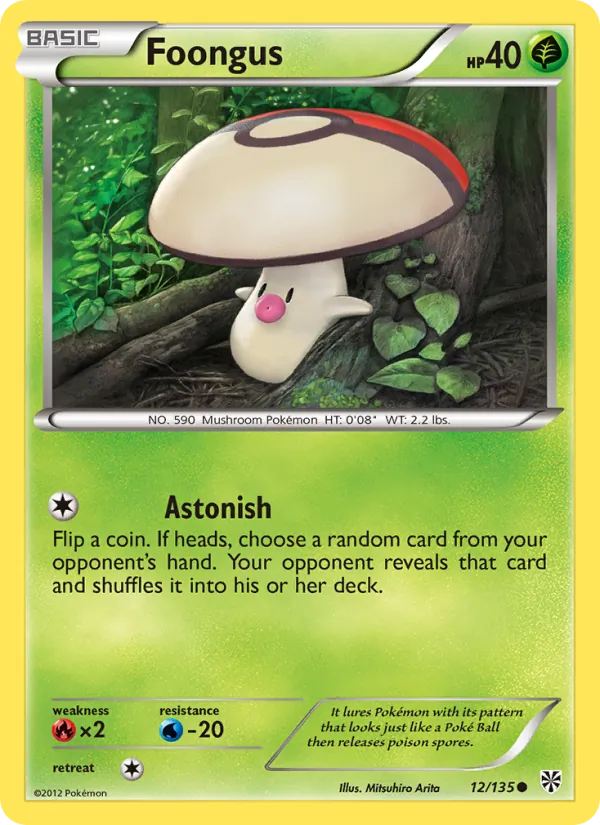 Foongus — Plasma Storm #12 (Pokémon TCG card)