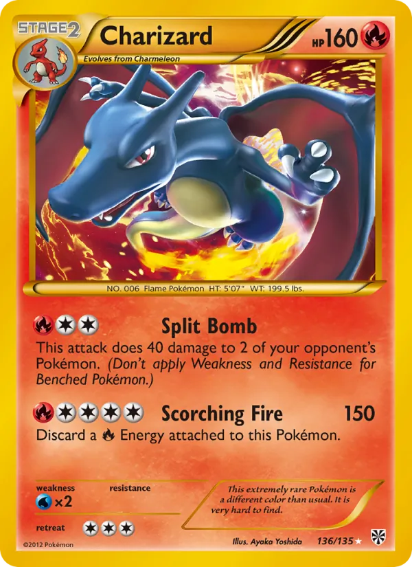 Charizard — Plasma Storm #136 (Pokémon TCG card)