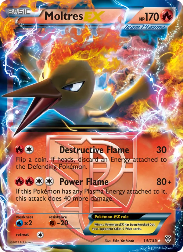 Moltres-EX — Plasma Storm #14 (Pokémon TCG card)
