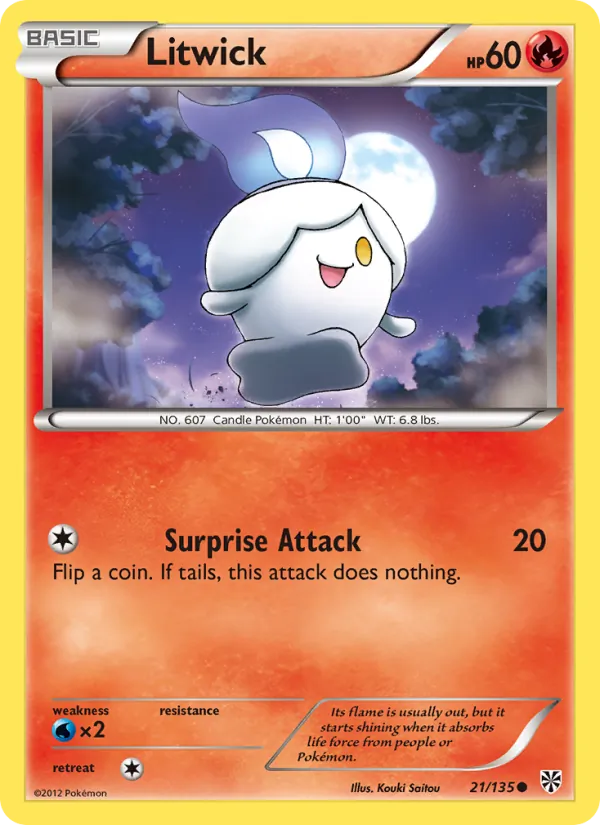 Litwick — Plasma Storm #21 (Pokémon TCG card)