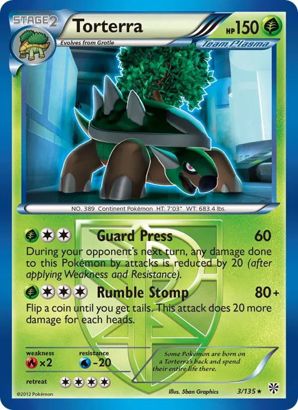 Torterra — Plasma Storm #3 (Pokémon TCG card)