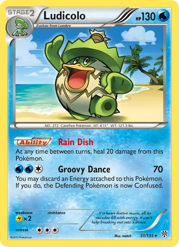 Ludicolo — Plasma Storm #31 (Pokémon TCG card)